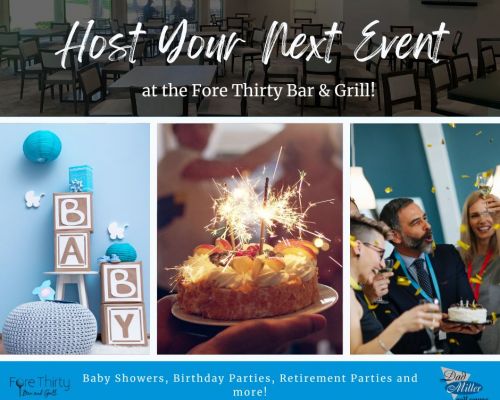 Host Your Next Event at the Fore Thirty Bar & Grill!